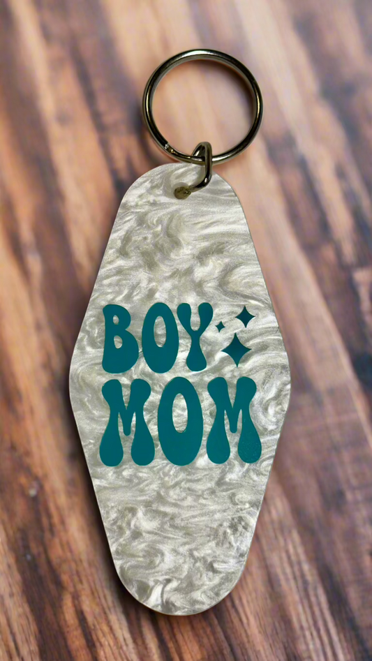 BOY MOM Key Chain